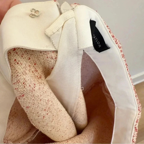 Ann Taylor Women’s Textured Stretch Pencil Career Red Skirt Stretch Size 10 - Picture 10 of 10